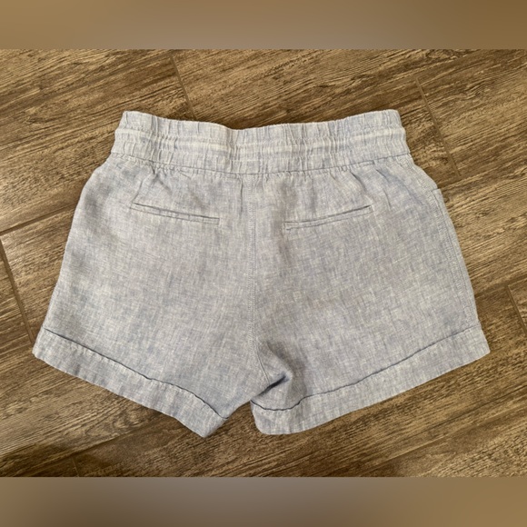 Athleta Light Blue Cabo Linen 4" Shorts - Picture 2 of 6